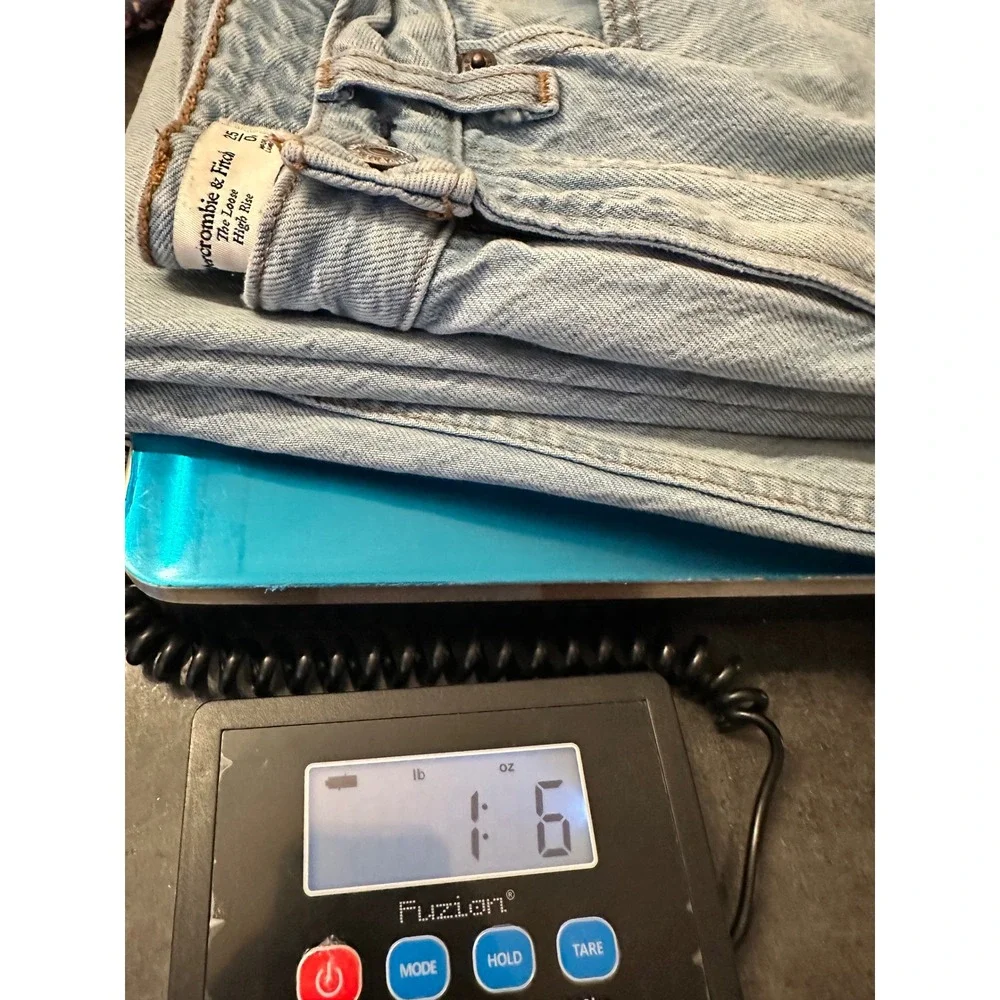 Abercrombie & Fitch Loose High Rise Jeans Women 25 0R‎ Light Wash Curve